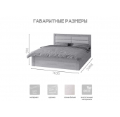 МС Монако Кровать 1,6 м КР-16 без основания (Ясень белый/F12)
