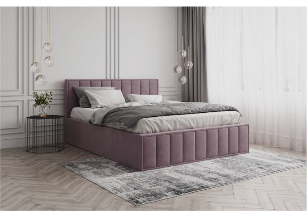 Кровать Лана 1,8 (Пудра) короб + ортопед с подъемным механизмом, ДСВ