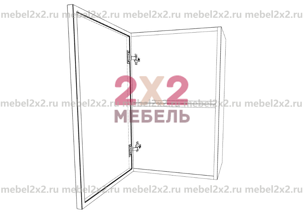 КМ La cucina molto bella Шкаф навесной 1-дверный со стеклом 450 (№87)