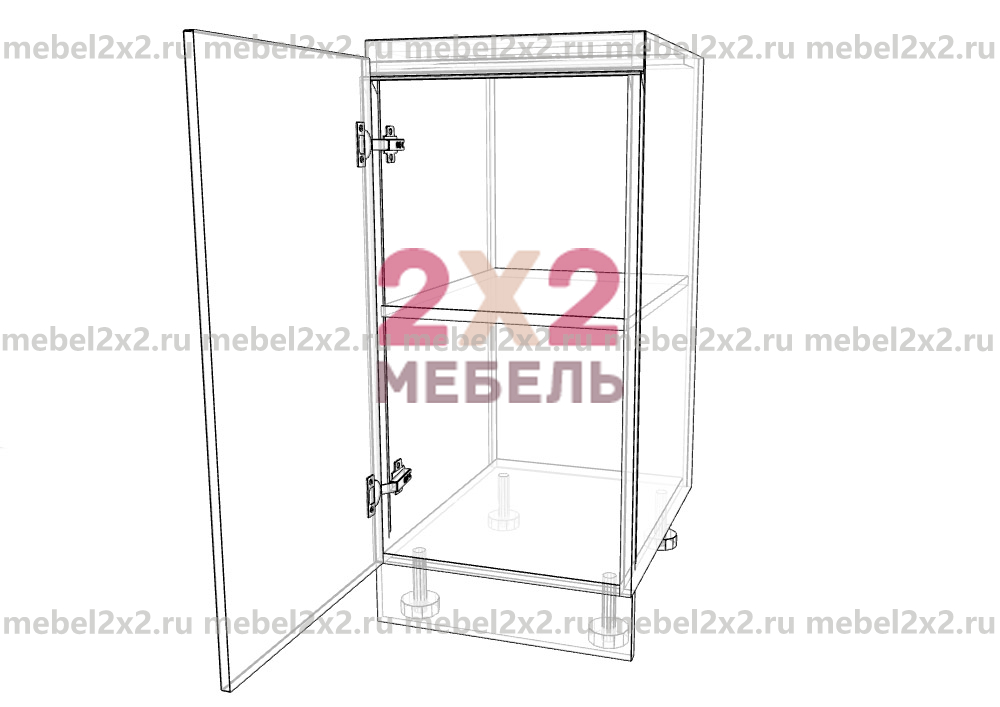 КМ La cucina molto bella Стол рабочий 1-дверный 400 РУЧКА GOLA (№129)