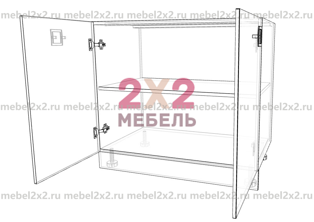 КМ La cucina molto bella Стол рабочий 2-х дверный 900 (№136)