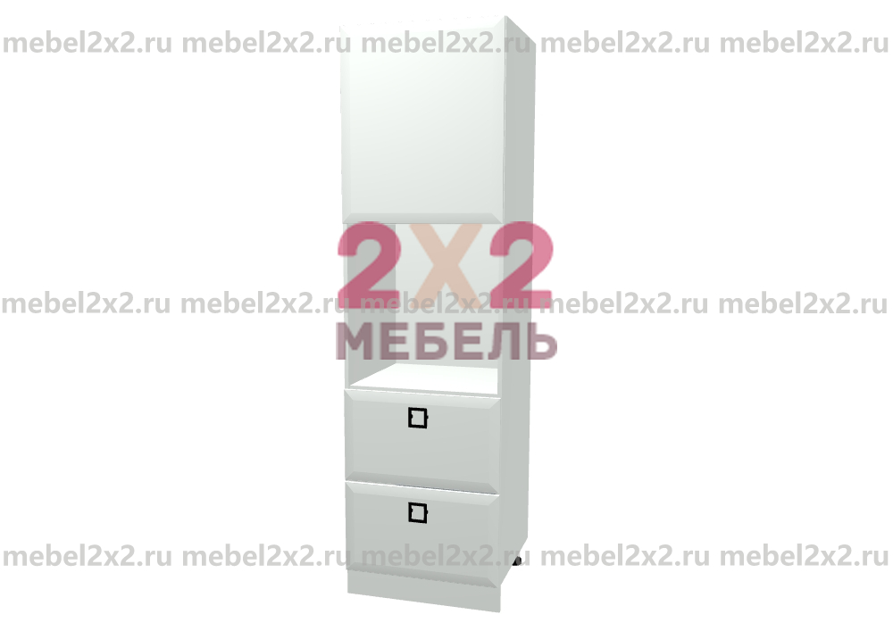 КМ La cucina molto bella ЛДСП Пенал под духовку с ящиками 600 (№164) Наполнение 2-ящика 600 - Люкс Push-to-Open (Blum)
