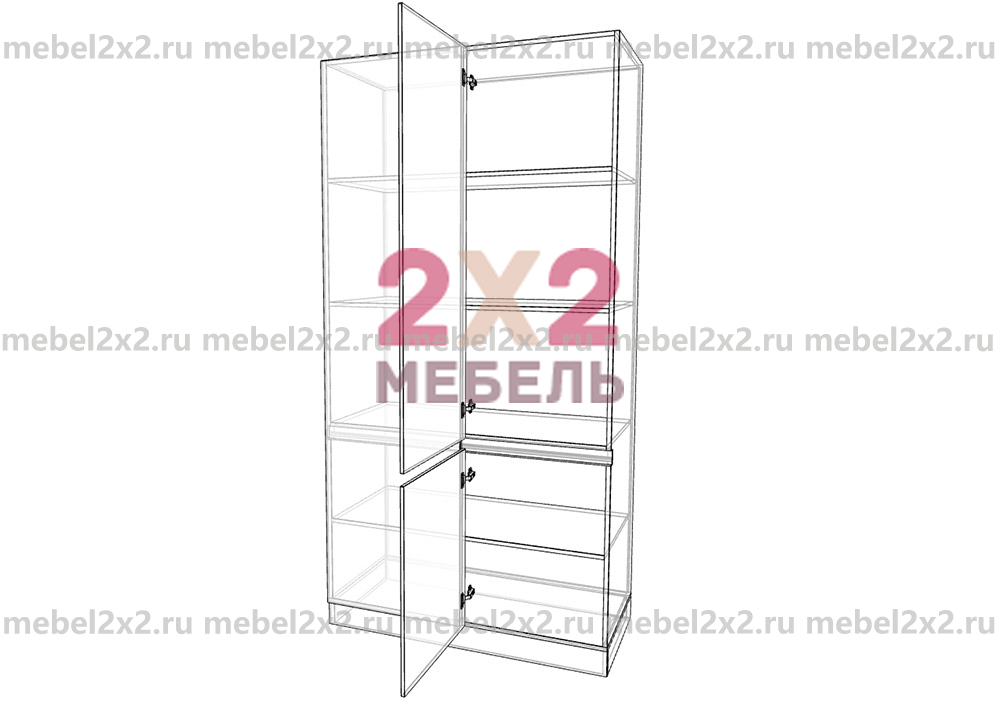 КМ La cucina molto bella Пенал угловой 1200 высокий РУЧКА GOLA (№217-G)