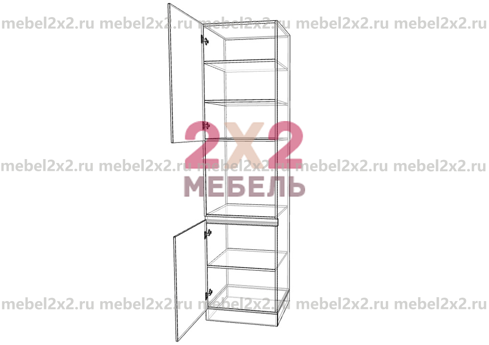 КМ La cucina molto bella Пенал под духовку 600 высокий РУЧКА GOLA (№207-G)