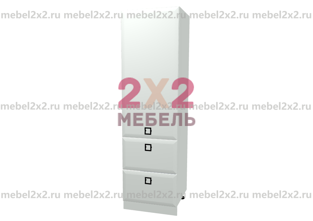 КМ La cucina molto bella ЛДСП Пенал с 2-мя ящиками 600 (№165) Наполнение 2-ящика 600 - Премиум Push-to-Open (Firmax)