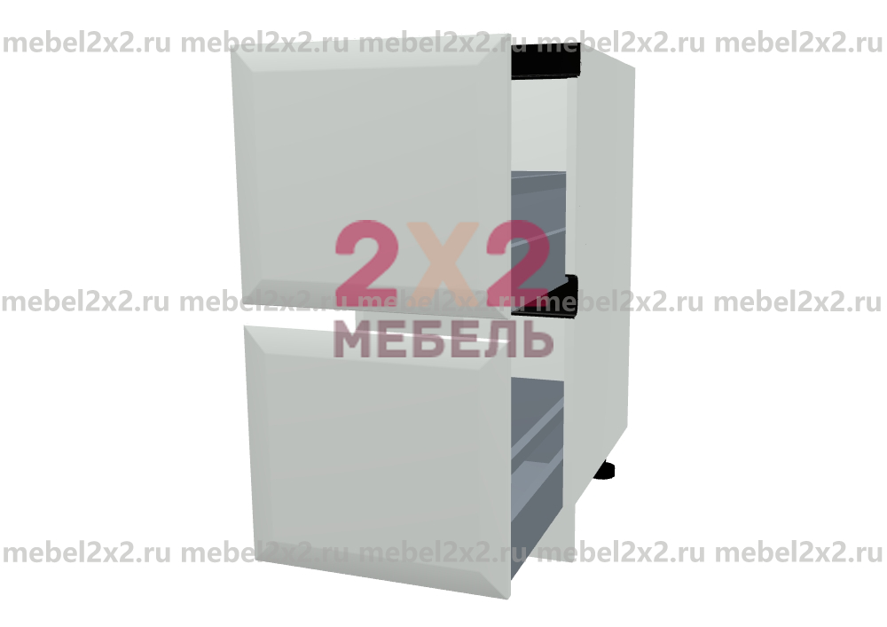 КМ La cucina molto bella ЛДСП Стол рабочий 2-х ящиковый 400 РУЧКА GOLA (№145) Наполнение 2-ящика 400 - Люкс с доводчиком (Blum)