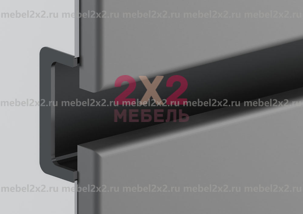 КМ La cucina molto bella Мебельная ручка GOLA С-образная BALANCE RP050BL.1/000/4100 (Цена за 1 мп.)