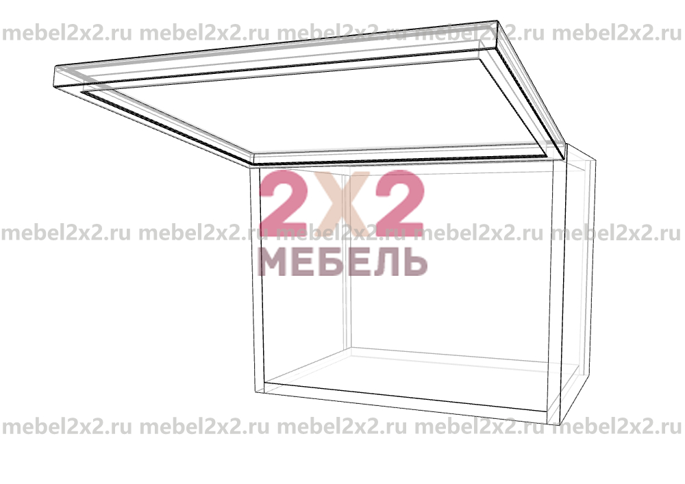 КМ La cucina molto bella ЛДСП Антресоль высокая со стеклом 450 (№45)