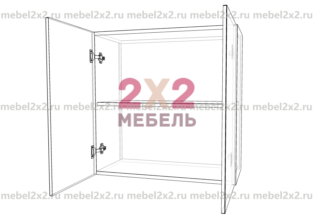 КМ La cucina molto bella Шкаф навесной 2-х дверный 700 (№80)