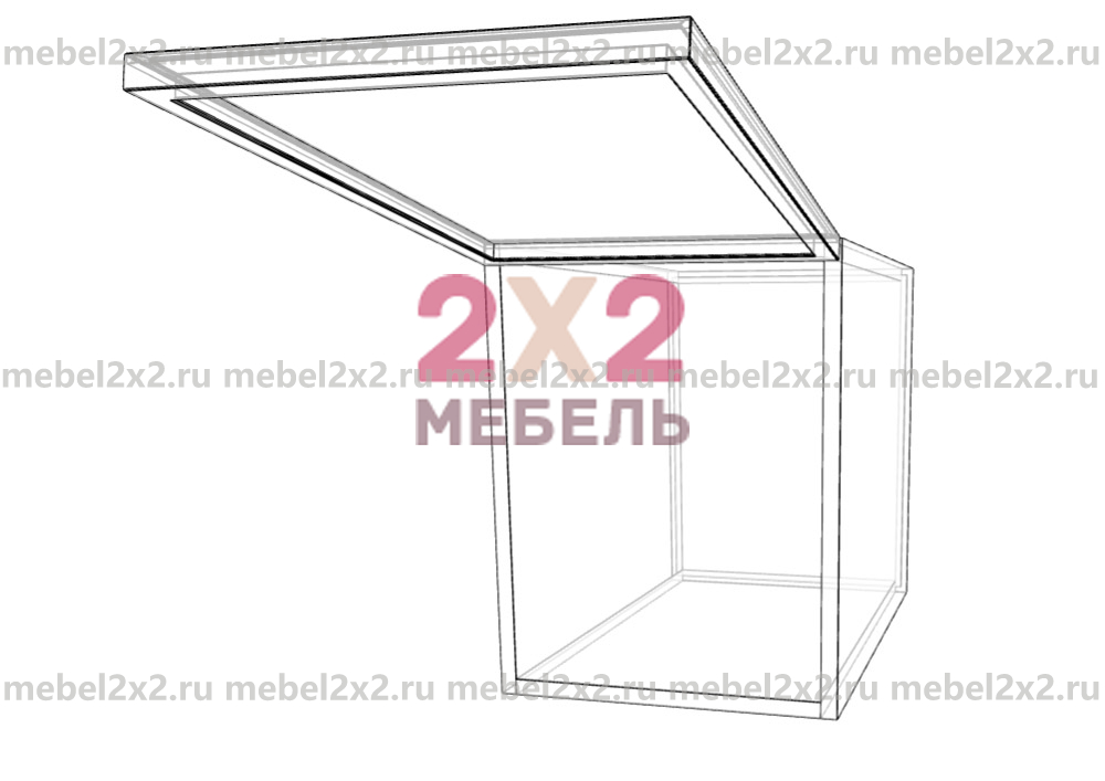 КМ La cucina molto bella Антресоль высокая глубокая со стеклом 350 (№239)