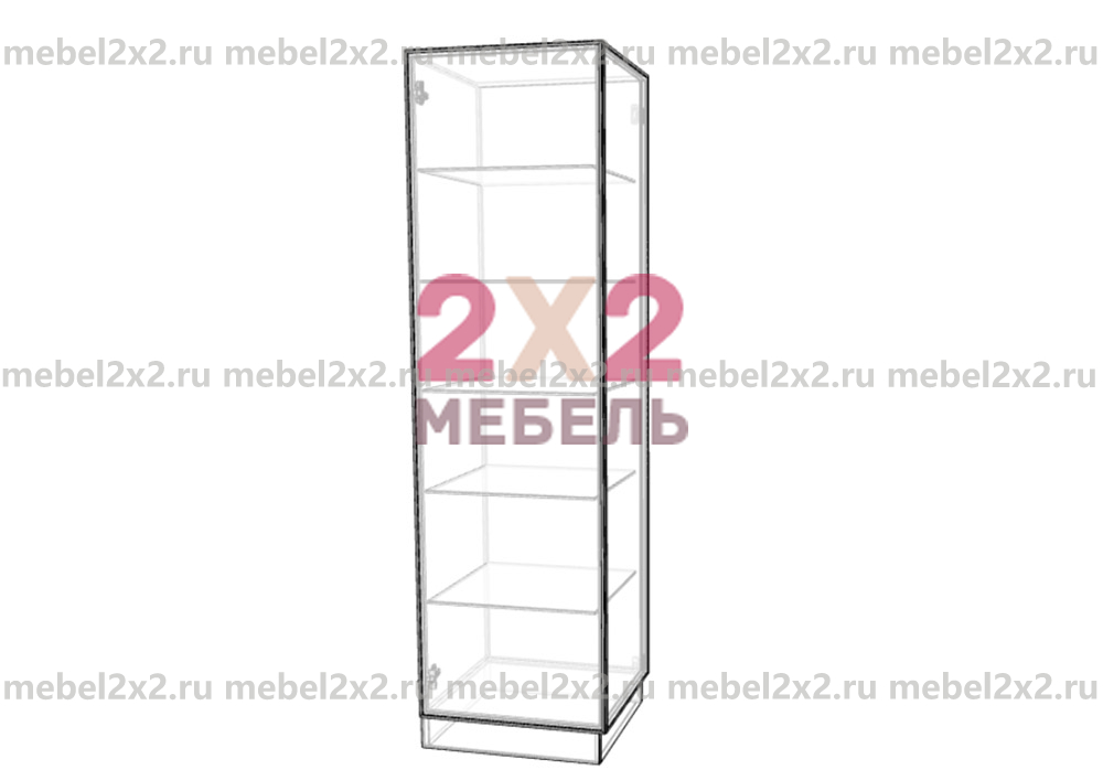 КМ La cucina molto bella Пенал со стеклом торцевой 2-х дверный 600 (№263) КМ La cucina molto bella Пенал со стеклом торцевой 2-х дверный 600 (№263)