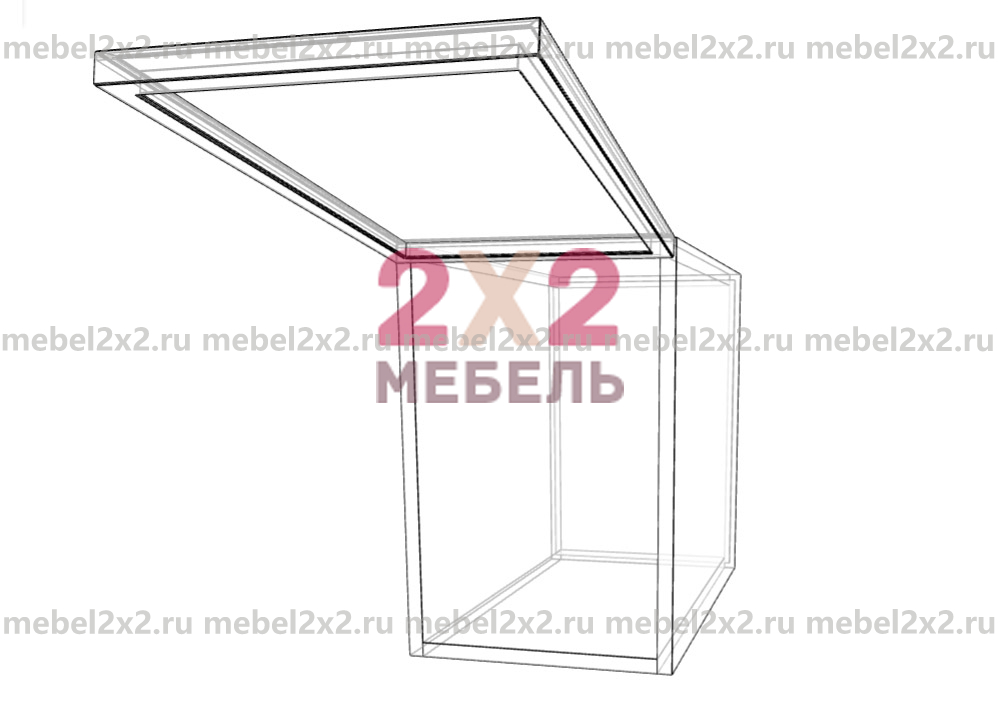 КМ La cucina molto bella ЛДСП Антресоль высокая глубокая со стеклом 300 (№238)