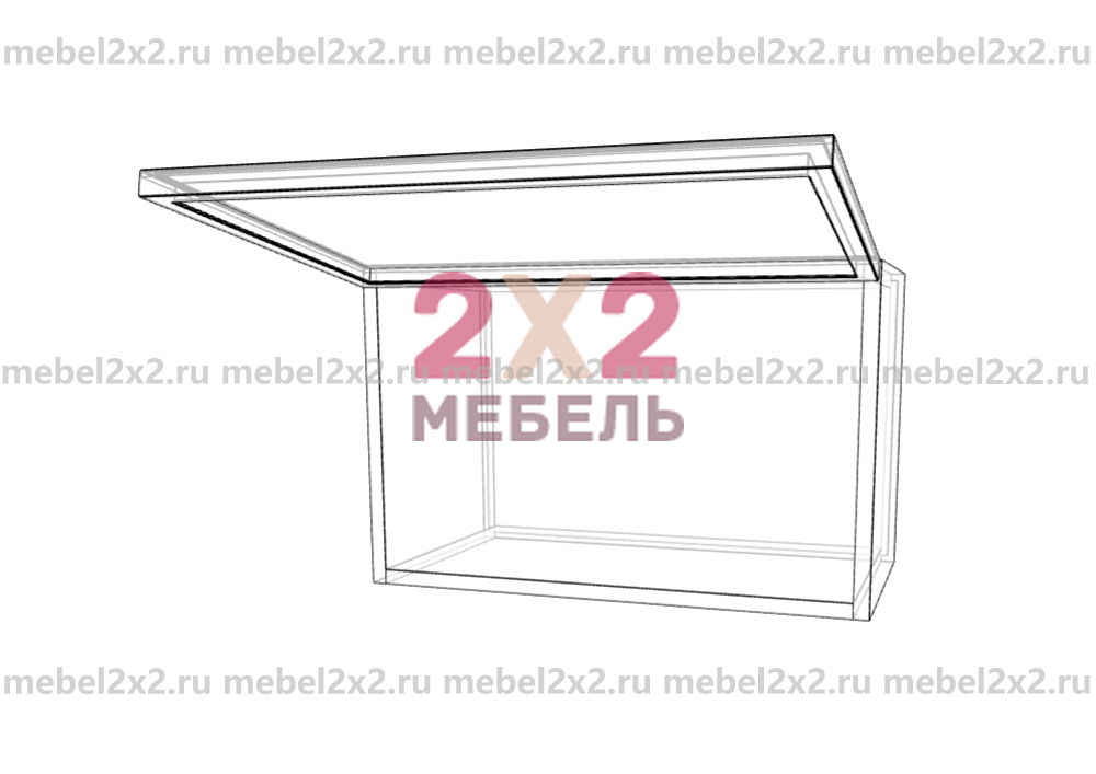 КМ La cucina molto bella Антресоль пенала со стеклом торцевого 350 стеклянная + Фасад бок к АПСТ350 (350х319) (№222)