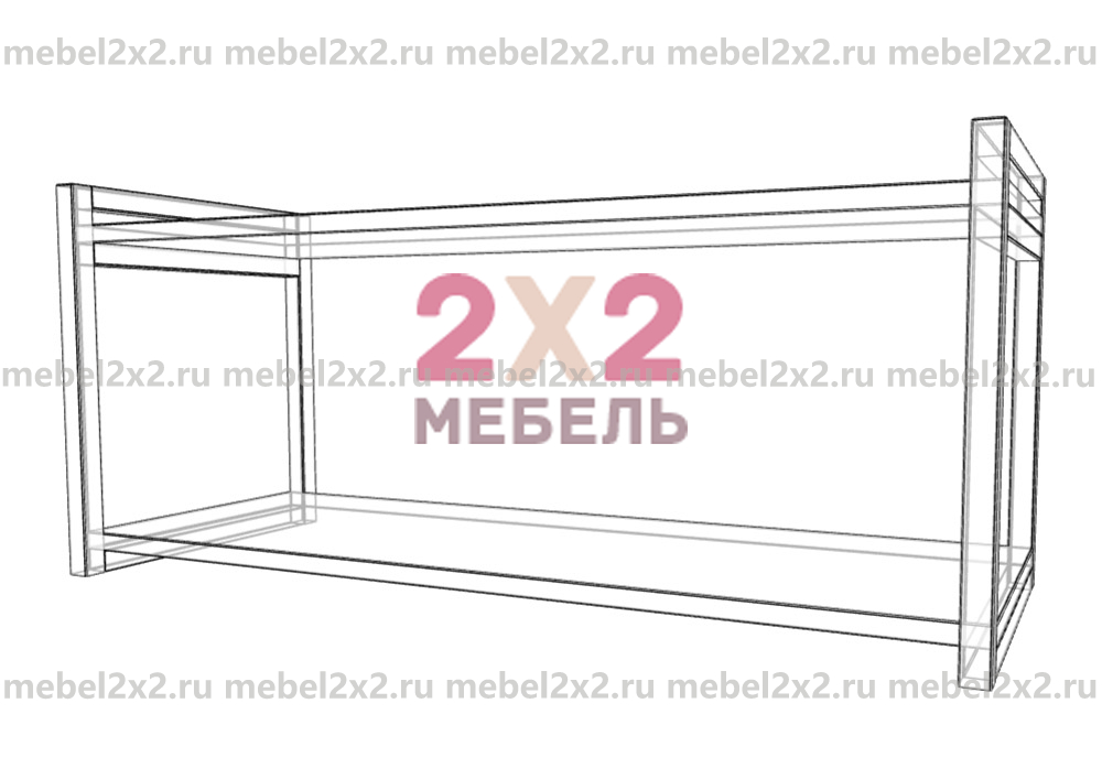 КМ La cucina molto bella Открытая полка металлическая горизонтальная 2-х ярусная 800 (№190) КМ La cucina molto bella Открытая полка металлическая горизонтальная 2-х ярусная 800 (№190)