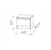 МС Ницца №12 Тумба прикроватная 402, ЦРК.НЦ.12 (Белый), Авалон